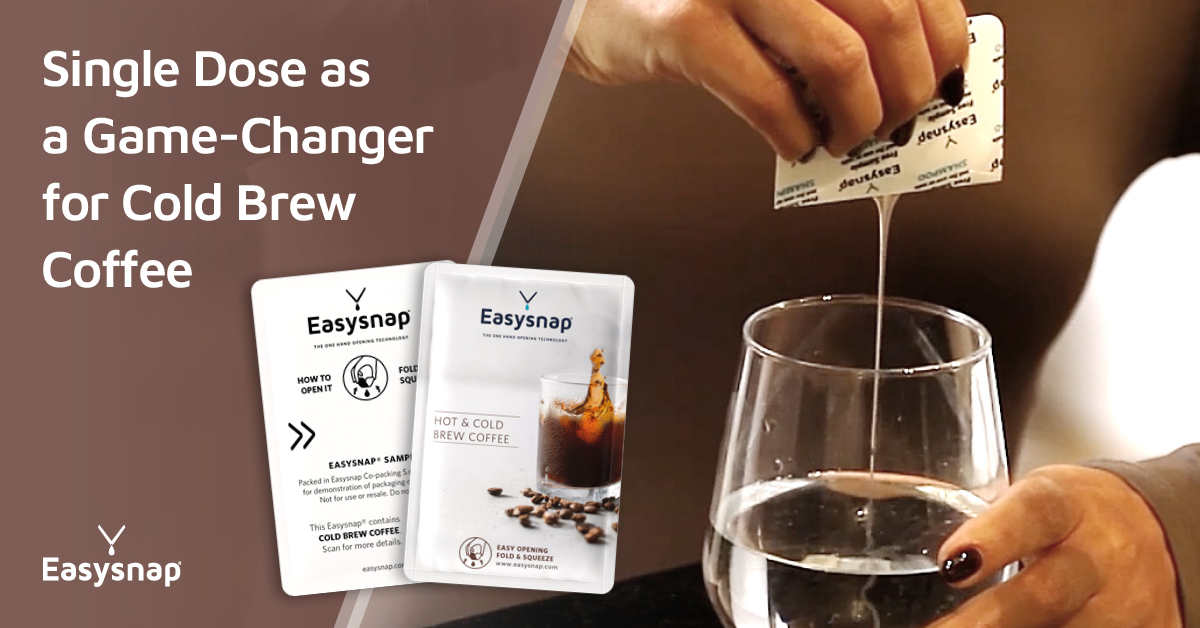 Easysnap Single Dose cold brew one hand opening