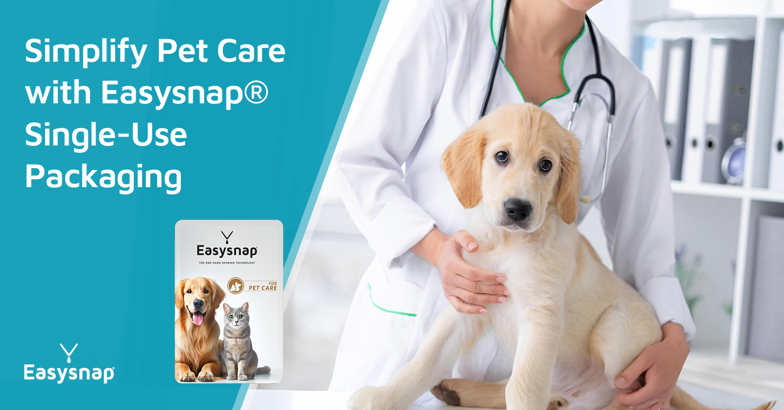 Easysnap Technology single dose for Pet Care Packaging