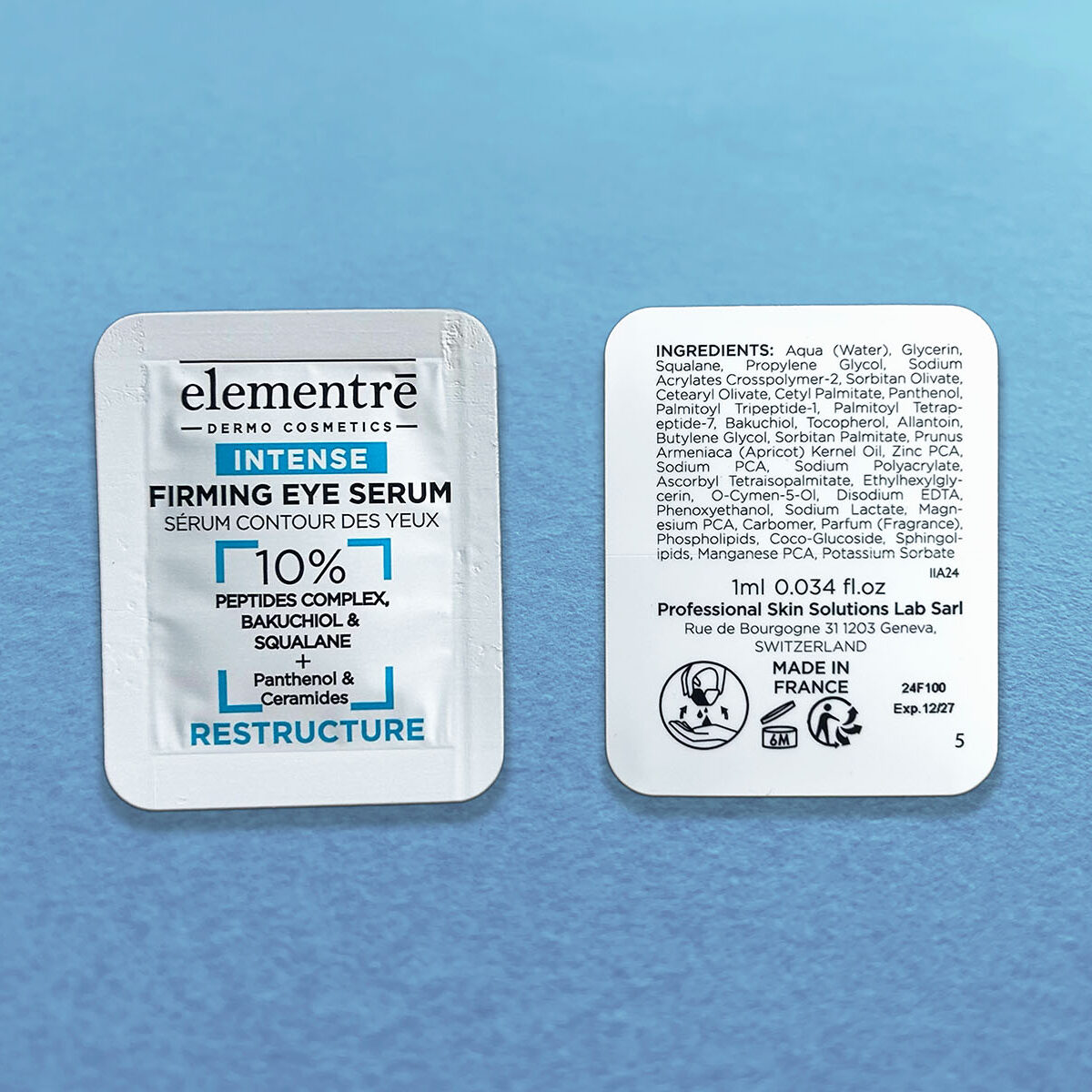 Elementre single-dose packaging sachets